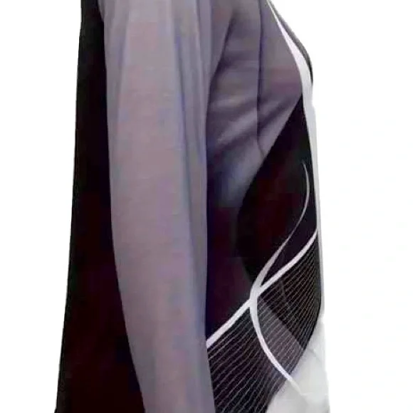 Stylish Abstract Print T-Shirt chain motif - Picture 2 of 3